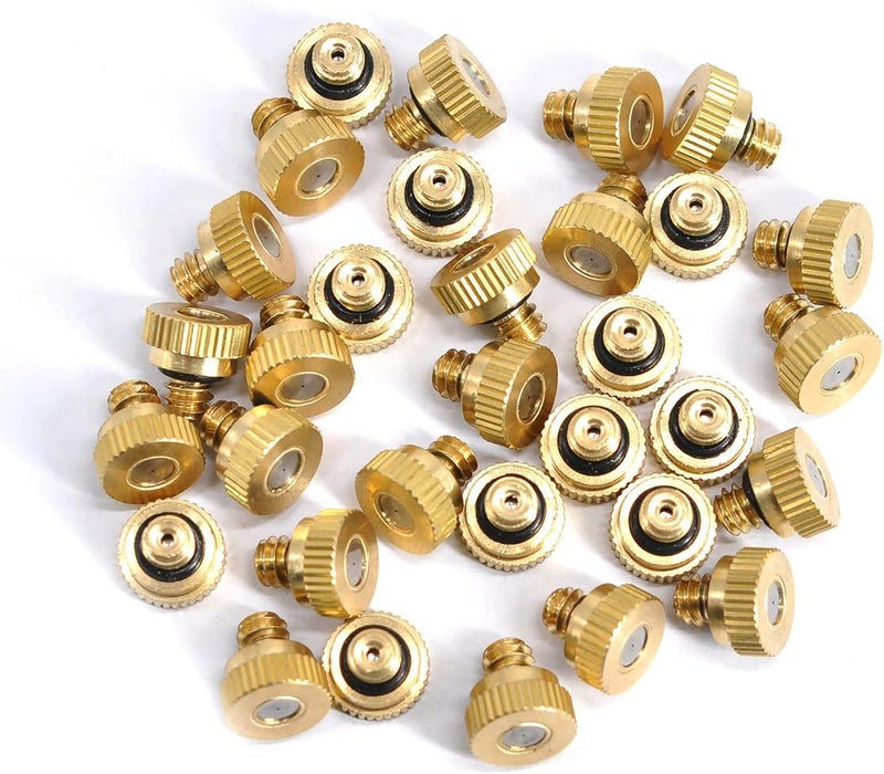 Aootech 32 Pack- Brass Misting Nozzles For Outdoor Cooling System, 0.012” Orifice (0.3 mm) 10/24 UNC - Image 3